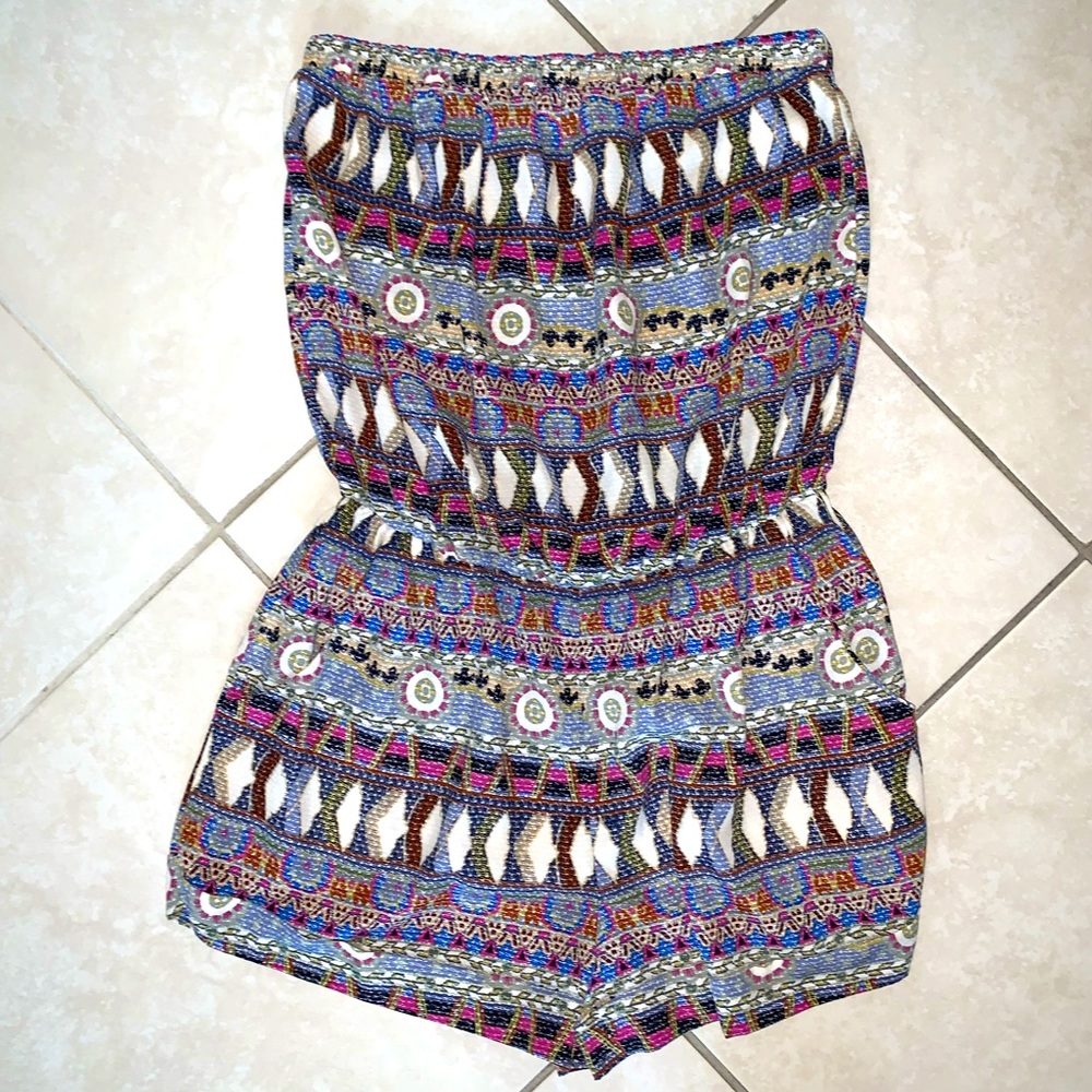 Caramela: Colorful Strapless Romper